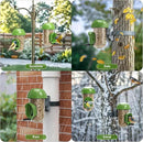 LONA Bird Feeders for Outdoors 2 Pack, Tube Birds Feeder Weatherproof with Multiple Hanging Methods, Wild Feeding Silo for Outside, 1 Port by CozyNest Decor