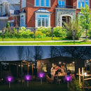 Halloween Decorations Outdoor, 12 Pack Purple Solar Lights Outdoor Waterproof 12 LED Mini Tiki Torch Lights with Flickering Flame for Outside Landscape Garden Pathway Dusk to Dawn Auto On/Off by GreenHaven Gardens