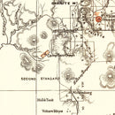 Vintage Map of Arizona 1876