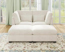 Oversized Modular Sofa, Extra Deep Cloud Chenille Sectional Couch with Ottoman Chaise, Fluffy Chenille 2 Seater Sofa Bed for Living Room, Villa (Sofa Bed 4 Seater, Chenille White) by CozyNest Decor
