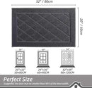 BEQHAUSE Dirt Trapper Door Mat 20" x 32", Doormat Non-Slip Entryway Rugs Washable, Dog Door Mat Stain Resistant and Absorbent Welcome Floor Mat for Front Back Door, Muddy Wet Shoes & Paws, Dark Grey by CozyNest Decor