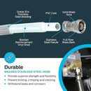 Eastman Dishwasher Installation Kit, 8 Foot Hose with Adapters, 3/8 Inch MIP x 3/4 Inch FHT Elbows, Braided Stainless Steel Connectors, 41132 by CozyNest Decor
