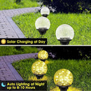 2 Pack 60 LED Solar Garden Lights Outdoor Decoration, Cracked Glass Solar Globe Lights, Upgraded Waterproof Warm White Ball Lights for Yard Pathway Patio Halloween Christmas Outside Decor by GreenHaven Gardens