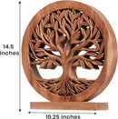 Decozen Solid Wood Tree of Life Sculpture - Home Decor, Living Room, Boho, Shelf, Coffee Table, Centerpiece Table Decorations, Mantle, Dining Table Centerpiece, Bathroom Shelf, Entryway, Farmhouse by CozyNest Decor
