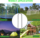 DTANX 12 Pack 12 Inch Rebar Stakes Heavy Duty Trampoline Anchors, Garden Stakes Tent Stakes Steel Ground Anchors, Black by CozyNest Decor