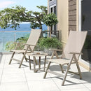 Adjustable Folding Chair, Indoor Bedroom, Outdoor Balcony, Patio, Lawn Yard Beach, Porch, for Comfortable Foldable Lounge Chair, Portable Cozy Recliner, Metal Frame