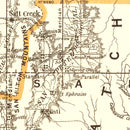 Vintage Map of Utah 1876
