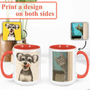 Personalized Coffee Mug, Custom Drawing Portrait Gift, Funny Customized Coffee Gift for Men & Women, Custom Mugs with Pictures, Orange 15oz Customized Ceramic Tea Cup by TinyTreasures Baby Boutique