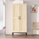 Tall Storage Cabinet, Kitchen Pantry Cabinet with 2 Doors & Adjustable Shelves for Laundry Room, Living Room, Entryway,Bathroom,Natural by CozyNest Decor