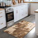 Kelarea 2x3 Brown Entryway Rug, Washable Abstract Small Rugs Non-Slip Low Pile Throw Rugs for Kitchen Floor, Front Door, Bedroom Bedside by TinyTreasures Baby Boutique