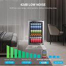 EUHOMY 4.5 Cu.ft Beverage Refrigerator and Cooler, 145 Can Mini fridge with Glass Door for Soda Beer Wine, Small Drink Dispenser with Digital Adjustable Thermostat for Home Office Bar by CozyNest Decor