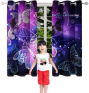 Butterfly Blackout Curtain for Girls Bedroom 2Pcs, Purple Window Curtain Panels Drapes Set Curtains 63 inch Length for Kids Bedroom Nursery Room Grommet Top Thermal Insulated Curtains, 82" x 63" by TinyTreasures Baby Boutique