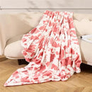 RYNGHIPY Cow Print Throw Blanket: Soft Animal Cow Bed Throws Cute Farm Flannel Fleece Throw Blankets Thick Warm Plush Blankets for Sofa Couch Cow Decor Throws (Pink, 63''x79'') by CozyNest Decor