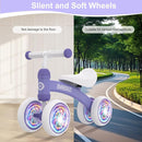 Baby Balance Bike Toys for 12-36 Months Kids Toy Boy and Girls Gifts Toddler Best First Birthday Gift Children Walker No Pedal Infant 4 Wheels Bicycle (Colorful, Purple-Light) by TinyTreasures Baby Boutique