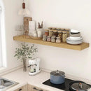 Deep Floating Shelves for Wall - 55 Inch Wide x 12 Inch Deep Wall Shelves Set of 1 - Rustic Oak Color Wood Shelves for Living Room, Bathroom, Laundry Room, Bedroom, Kitchen, Home Office by CozyNest Decor