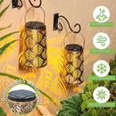 JSOT Outdoor Solar Lantern - 2 Pack Solar Outdoor Lights Hanging Lantern Patio Lanterns Decorative for Garden Yard Backyard Front Porch Halloween Christmas Day by GreenHaven Gardens