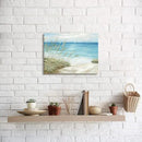 Beach Sea Canvas Wall Art: Seaside Coastal Reed Painting Blue Ocean Nautical Picture Modern Minimalist Seascape Grass Path Artwork Decor for Living Room Bedroom by CozyNest Decor