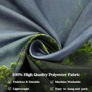 AMM Nature Forest Mountain Tapestry Green Misty Pine Tree Tapestry for Bedroom Aesthetic Foggy Woodlands Sky Landscape Tapestries Wall Hanging for Living Room Dorm 60 x 44 Inch by CozyNest Decor