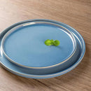 GBHOME Ceramic Dinnerware Sets for 4, 12 Pieces Stoneware Plates and Bowls Sets, Reactive Glaze Dishes -Scratch Resistant, Dishwasher&Microwave Safe-Alaskan Blue by CozyNest Decor