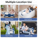 TPN Collapsible Baby Bathtub, Baby Bath Tub with Soft Cushion & Real-Time Thermometer, Baby Bathtub Infant to Toddler Tub (0-36 Months), Portable Newborn Travel Bath tub by TinyTreasures Baby Boutique