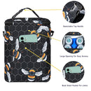 Breastmilk Cooler Bag with Ice Pack Fits 4 Baby Bottles Up to 9 Ounce Insulated Baby Bottle Bag Breast Milk Cooler on The Go with Strap Baby Bottle Cooler Bag for Nursing Mom Daycare or Travel by TinyTreasures Baby Boutique