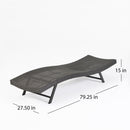 Wicker Chaise With Adjustable Reclining Seats (Set of 2) - Gray by HouseOfZazla