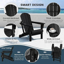 Westin Outdoors Laguna WO Home Furniture Adirondack Chair 2 PCS Set Outdoor Folding Patio Chair for Bon Fire Pit Garden Lawn Backyard Lounging Relaxing (Black) by GreenHaven Gardens