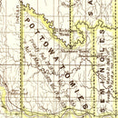 Vintage Map of Oklahoma 1876