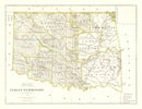 Vintage Map of Oklahoma 1876