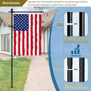 10FT Flag Pole Stand for Garden – Adjustable Outdoor Flagpole with 5-Prong Base, Freestanding Aluminum Banner Holder for 3x5ft & 28"x40" Flags – Wind-Resistant & Lightweight – Black by GreenHaven Gardens