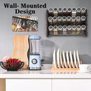 Spice Rack, Spice Rack Organizer without Seasoning Jars, Wooden Rustic 3 Tier Kitchen Spice Organizer Shelf for Cabinet, Countertop or Wall Mount by CozyNest Decor
