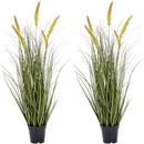 Green Onions Fake Plants,Artificial Plants Indoor, Fake Grass Decor Green Plant Fake Outdoor Flowers Fake Succulents,Artificial Tall Grass Plants with Pots House Decorative(36“ 2 Pack) by CozyNest Decor