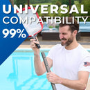 ProTuff Flat Pool Skimmer Net – 2 Year Unconditional Free Replacement – Heavy-Duty Flat Net, Fine Mesh for Leaves, Silt & Pollen – Strong Aluminum Frame, Fits Standard Telescoping Pole by GreenHaven Gardens