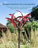 82 inch Wind Spinners Outdoor - Extra Large Metal Wind Sculptures & Spinner with Stake, Big Clearance Windmills for The Yard and Garden, Tall Yard Art Decor-Burgundy Red by CozyNest Decor