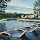 Ledge Lounger - Signature Chaise - Inside Pool & Sun Shelf Lounge Chair - Designed for Shallow Shelves Up to 9” - Compatible with All Pool Types - Poolside & Sun Deck Tanning - Set of 2 - Sandstone by GreenHaven Gardens