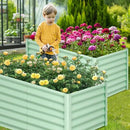 Large Outdoor Planter Boxes Kit Set of 2, 6x3x2ft Galvanized Raised Bed Planter with Open-Ended Base Design, Elevated for Outdoor Plants, Durable Raised Bed for Gardening,Green by CozyNest Decor