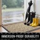 Yimobra Front Door Mat Outdoor Indoor 60x37, All-Season, All-Weather, Heavy Duty Welcome Door Mats Outside Entrance, Non Slip Porch Patio Entrance Mat, Light Beige by CozyNest Decor