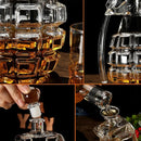 Whiskey Decanter Set Grenade Shaped Liquor Decanter Set with 2 Glasses - Scotch Bourbon Drinking Gift for Men&Women Dad Husband Boyfriend Brother Anniversary Birthday Christmas House Warming Present by CozyNest Decor