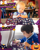 Benresive Reusable Sticker Books for Kids 2-4, Sticker Books for Toddlers 1-3 2-4, Toddler Travel Toys Activities Crafts Gifts - Halloween by TinyTreasures Baby Boutique