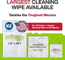 Crocodile Cloth PowerScrub - 80 Dual Surfaced Cloths, 10in X 15in. Large, Moist, Absorbent and Disposable Cleaning Cloths. Safe on Skin and Multiple Surfaces. (6500-080) by CozyNest Decor
