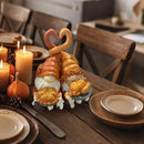 Fall Gnome Decor, Resin Thanksgiving Gnomes for Fall Decoration Indoor Home, Small Autumn Gnome Figurines with Pumpkin Pie and Turkey for Autumn Harvest by CozyNest Decor