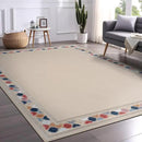 Beverly Rug Outdoor Rug 8x10 Modern Bordered Area Rugs for Indoor and Outdoor Patio Easy to Clean Non Shedding Living Room Porch Garden Washable Outside Carpet (8 x 10 Beige) by CozyNest Decor