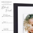 Sheffield Home 9 Piece Gallery Wall Frame Set, 12x12 in. Matted to 8x8 in. (Matte Black) by CozyNest Decor