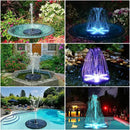 SZMP Solar Fountain Upgraded, 4W Bird Bath Fountain Pump with 7 Colors Lights, 7 Nozzle & 4 Fixer, 4000 Battery, Solar Water Fountain for Garden, Pool, Pond, Fish Tank by GreenHaven Gardens