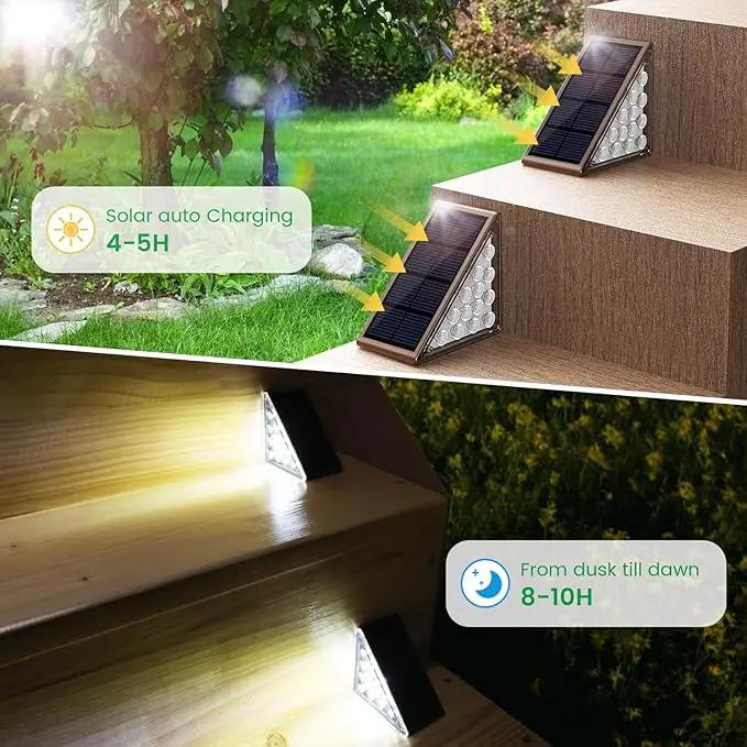 Solar Step Lights - 12 Pack, Waterproof IP67, Deck & Staircase Lights, Patio & Front Step (Cool Brown), photo 2 of 8