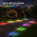 Solar Pathway Lights Outdoor 8 Pack, [6 Light Modes Cool White/Warm/ 3 Fixed Color/RGB Changing] LED Solar Lights Outdoor Waterproof IP65, Solar Garden Lights for Walkway Yard Backyard Lawn Landscape by GreenHaven Gardens