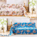 Boho Throw Blanket for Bed, 100% Cotton Soft Rustic Quilt Fall Blanket, 50"x60" Floral Printed Farmhouse Decor Bed Blankets, All Season Rustic Reversible Bohemian Throw Quilt by CozyNest Decor