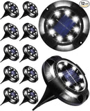 K.E.J. Solar Lights Outdoor 12 Pack Waterproof Solar Garden Ground Lights Landscape Lighting for Outside Patio Pathway Lawn Yard Deck Driveway Walkway by GreenHaven Gardens