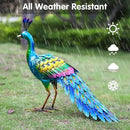 chisheen Peacock Statue Garden Decor Metal Peacock Yard Art Lawn Decoration Outdoor Sculpture for Women Mom by GreenHaven Gardens
