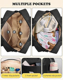 Women Duffle Bag with Initial, Personal Item Travel Bags，Stuff for Teen-Gym Bag with Wet Pocket，Lightweight Travel Bags Personalized Tote with Makeup Pouch by TinyTreasures Baby Boutique